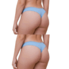 Calcinha Fio Duplo de Microfibra - Azul Claro