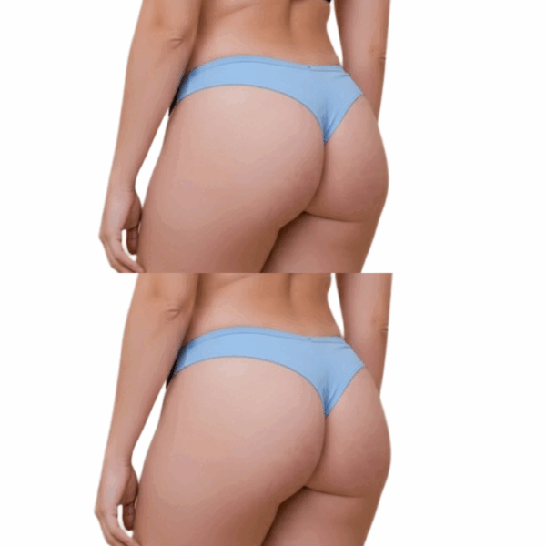 Calcinha Fio Duplo de Microfibra - Azul Claro